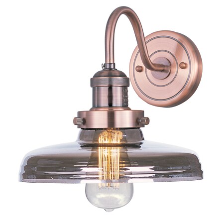 Maxim Lighting Mini Hi-Bay 1-Light 10" Wide Antique Copper Wall Sconce 25087MSKACP/BUI